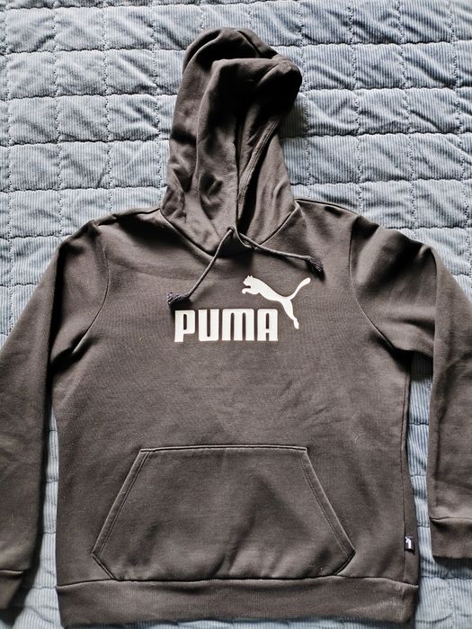 Puma czarna bluza z kapturem stan bdb