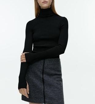 Вовняний чорний гольф Arket cos