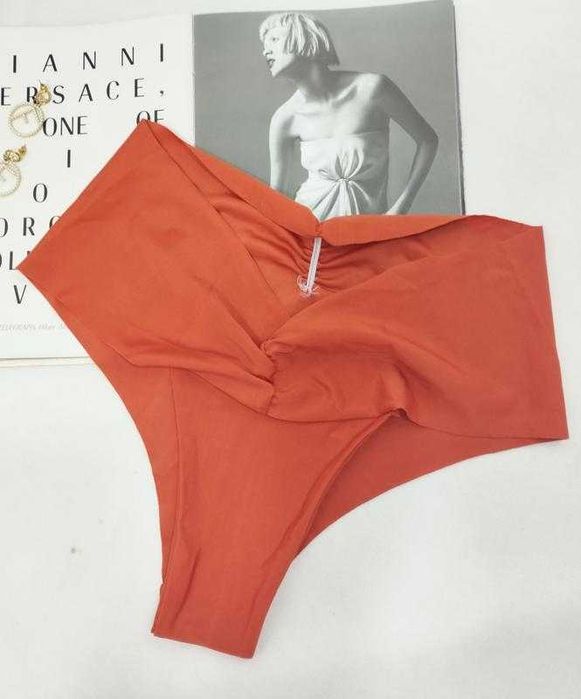 Купальник плавки низ бразильская попка высокая посадка оранжевый