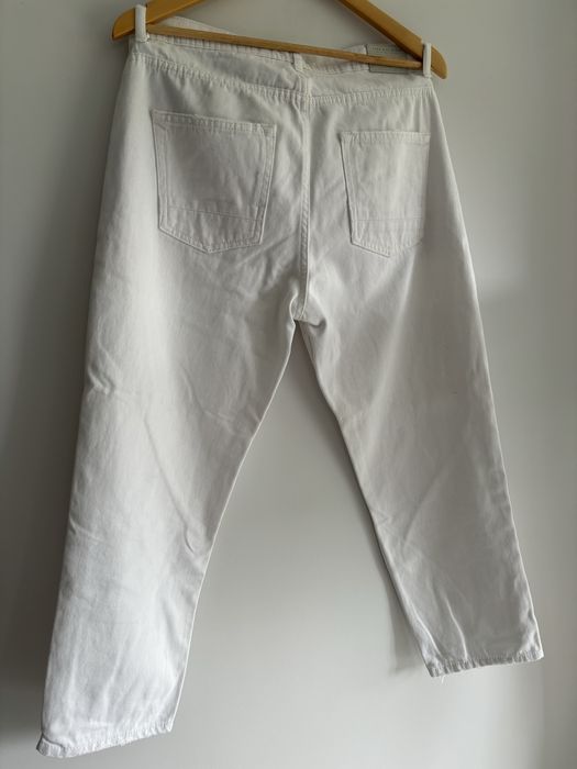 Zara MEN białe dżinsy przetarcia dziury 40 L 31