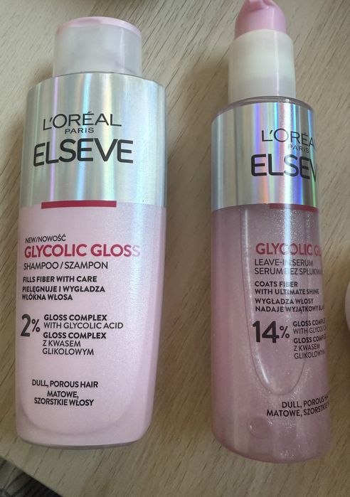 Шампунь і сироватка Loreal Paris Elseve Glycolic Gloss новинка