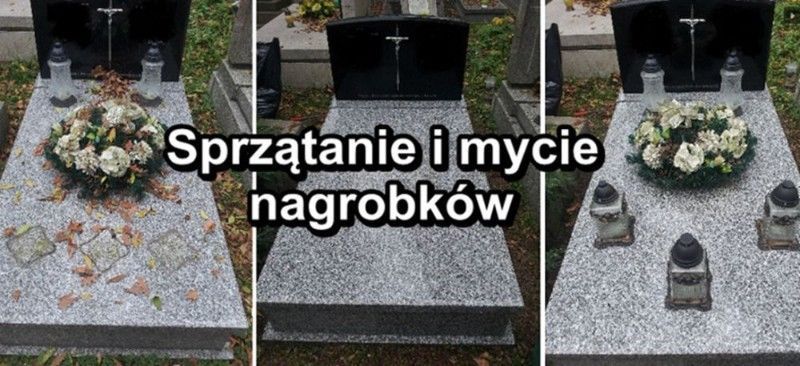 Mycie pomników, czyszczenie, sprzątanie, malowanie liter,opieka
