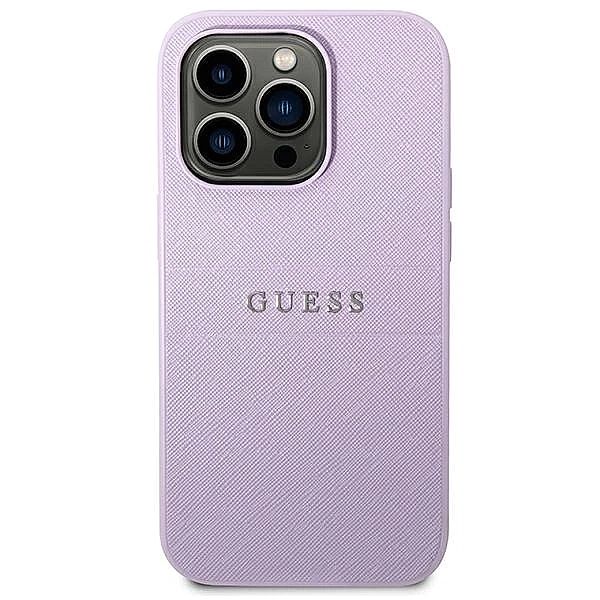 Etui Guess Saffiano Strap na iPhone 14 Pro Max 6,7" - fioletowe