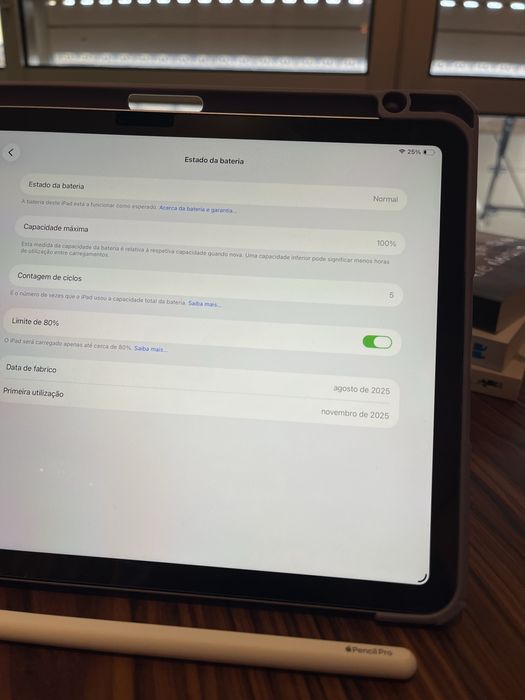 Ipad Air 11 M3 + Pencil Pro - usado 5 vezes