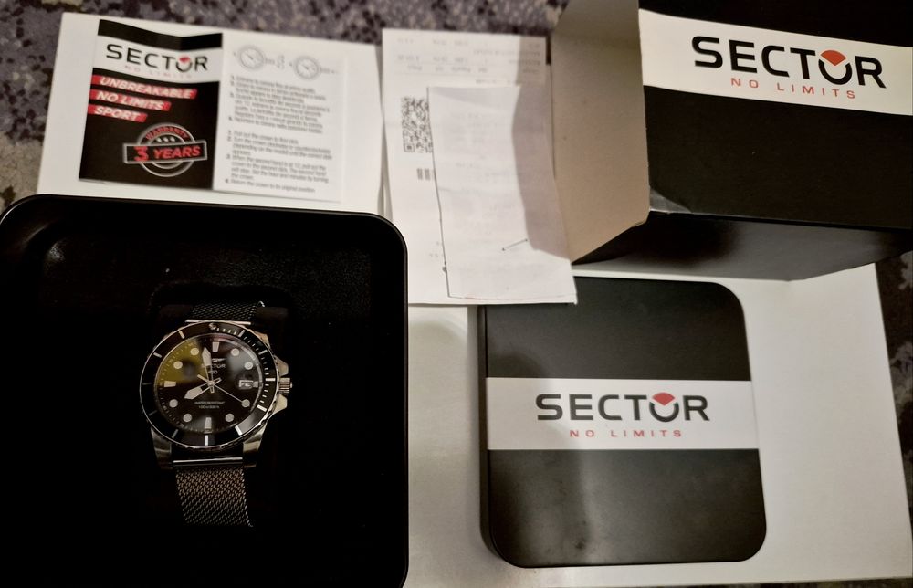 Sector diver 450 original fatura garantia caixa documntos 
Sem uso den