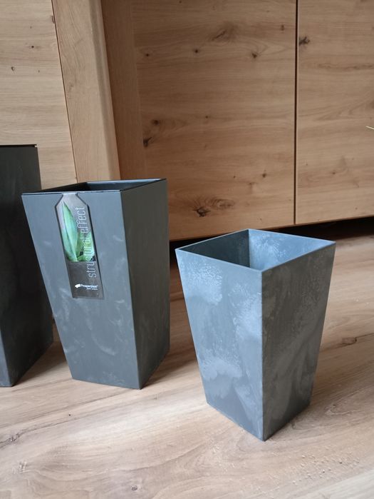 Donice Balkonowe Strukturalne Imitacja Betonu Plastik Loft Minimalizm