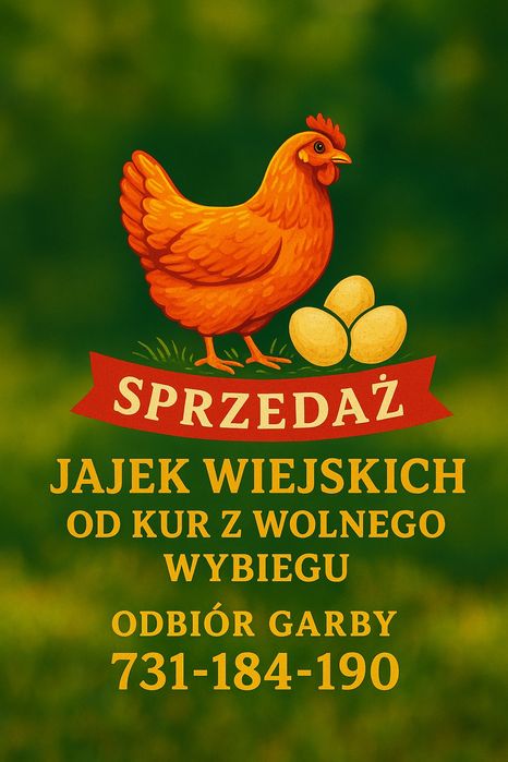 Jajka wiejskie od kur z wolnego wybiegu!!