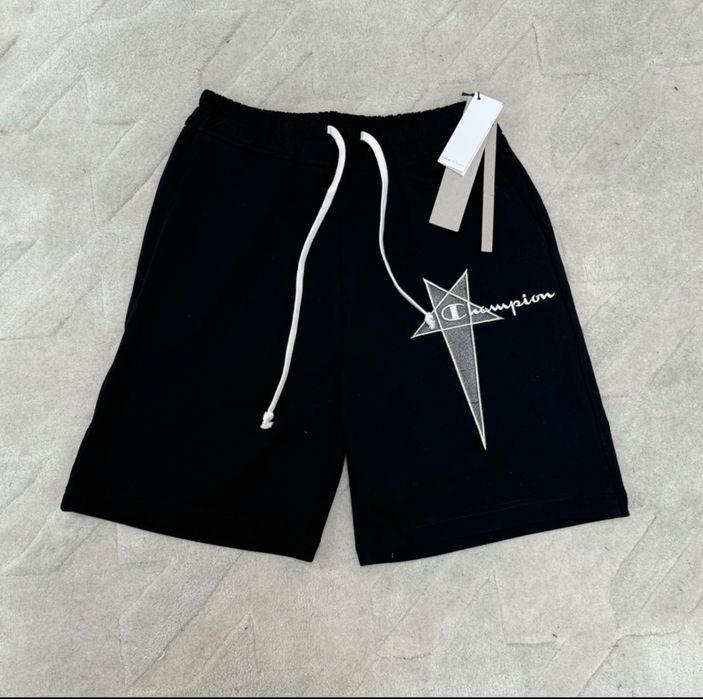 Шорти Rick Owens DRKSHDW x Champion,черные шорты рик овенс