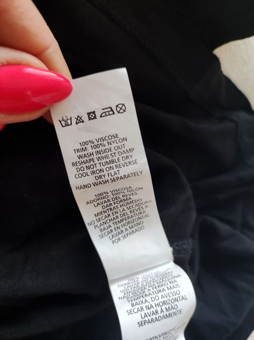 Długi czarny top z frędzelkami Atmosphere 40 38