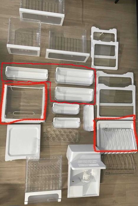 Części wyposażenia lodówki side by side