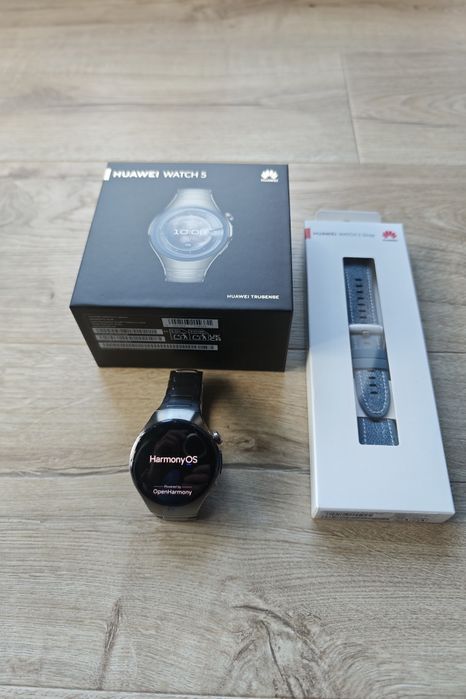 Huawei Watch 5 Elite 46mm Titanium Srebrny / Tytan – stan idealny + komplet