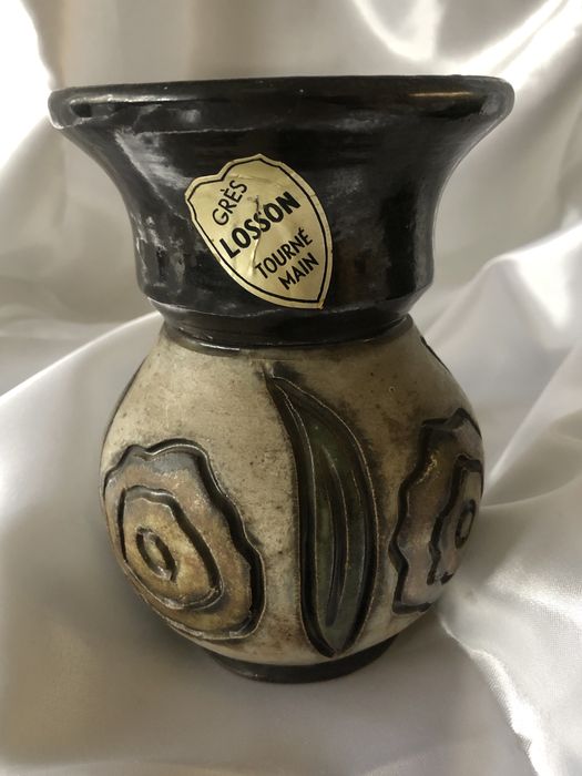 Wazon Belgia, Gres Losson, midcentury, vintage