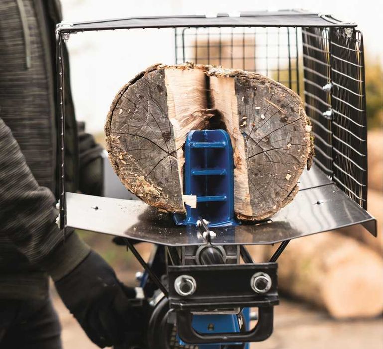 Rębak Łuparka do Drewna Hydrauliczna 2200W Zestaw Stojak 7 Ton