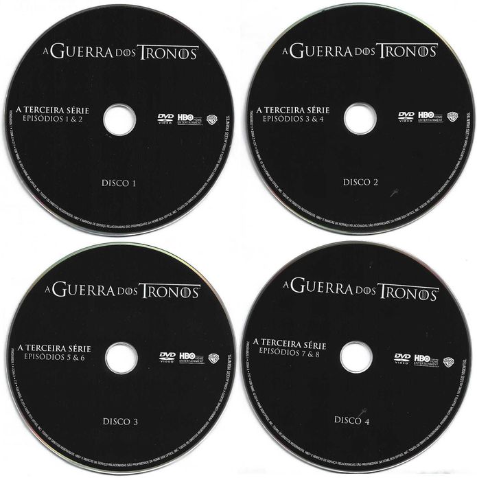 Guerra dos Tronos - - - 3ª Temporada - - - - - 5 X DVD