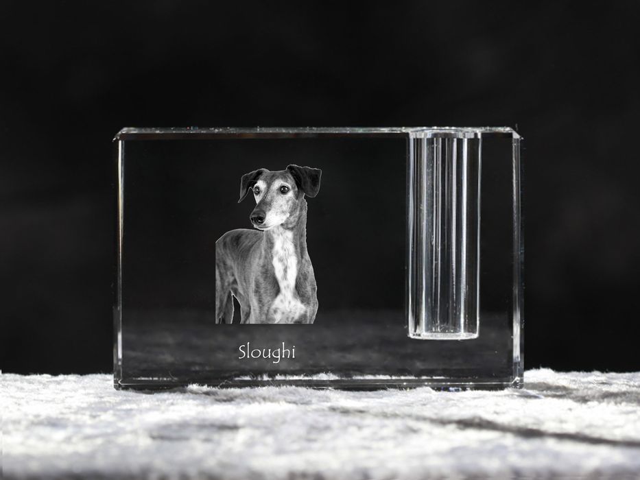 Chart perski, Saluki penholder kryształowy z psem Art-Dog