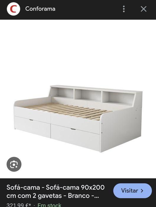 Cama com gavetao e dois colchões