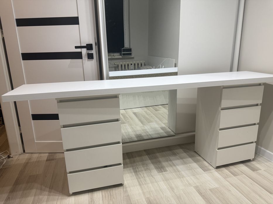 Dwie Komody z blatem 2m biały mat meble