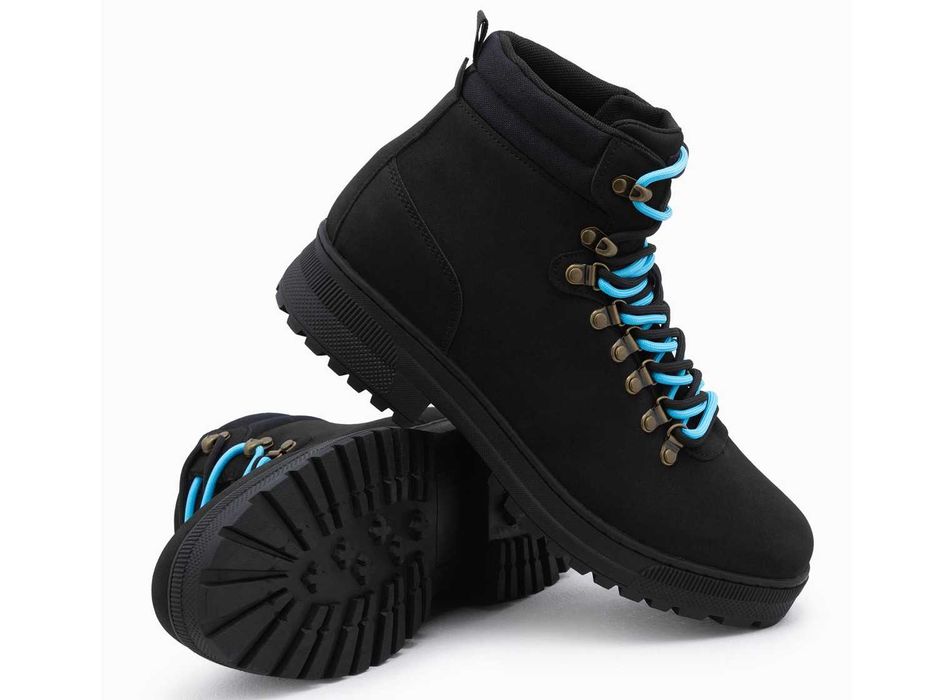 Zimowe buty męskie trekkingowe - czarne - 41