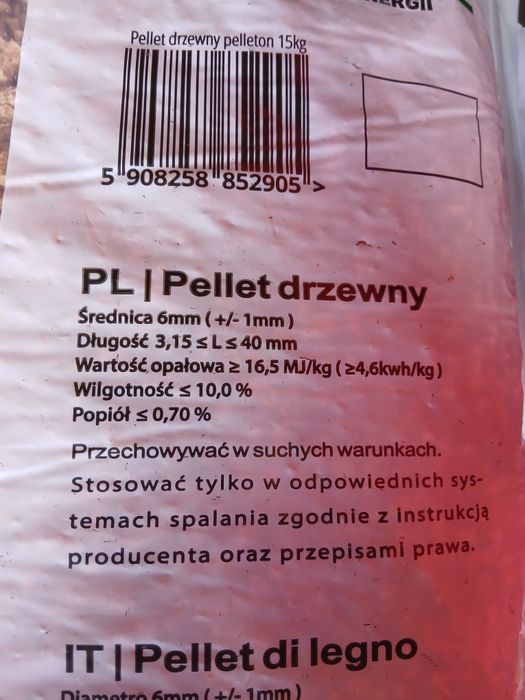 Pellet sosnowy  pelleton en plus A1