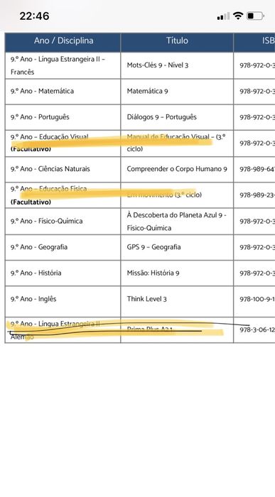 Vendo manuais escolares 9 ano