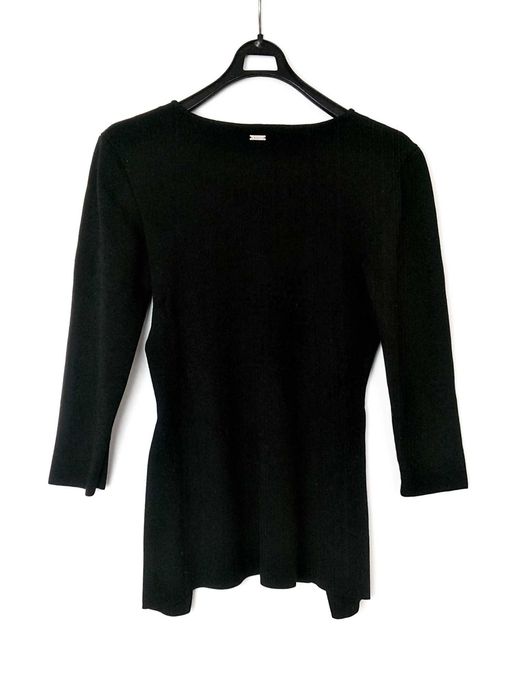Czarna damska bluzka bluza sweter longsleeve długi rękaw gruba ciepła