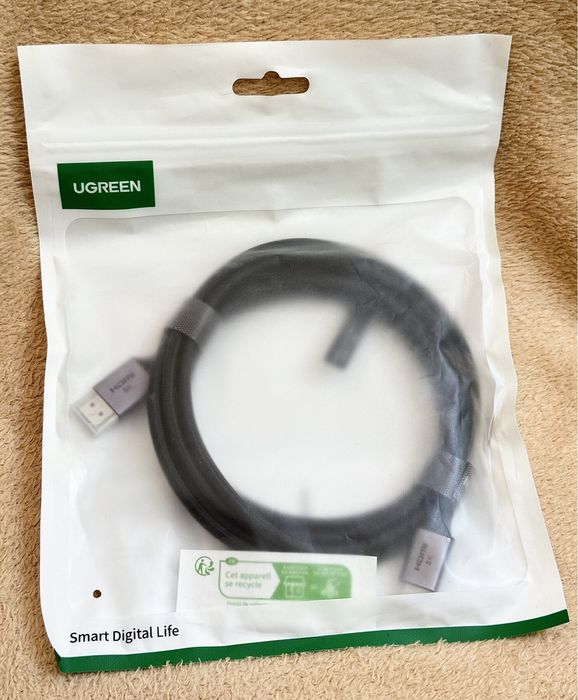 Кабель miniHDMI to HDMI, 2 m, v2.1 UltraHD 8K-3D Braided Nylon Black 15515 UGREEN HD163
