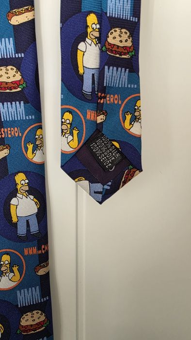 New silk tie vintage retro The Simpsons Cartoon funny krawat jedwab