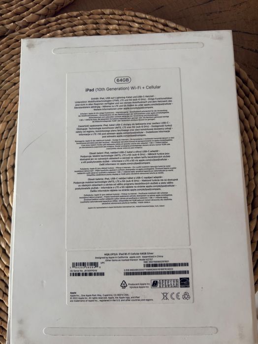 iPad 10 gen.WiFi+cellular.Stan bdb.