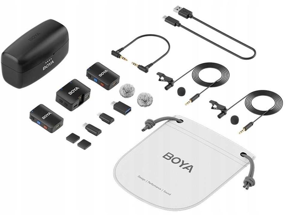 Boya BOYAMIC bezprzewodowy mikrofon lavalier smartfon iPhone z Android