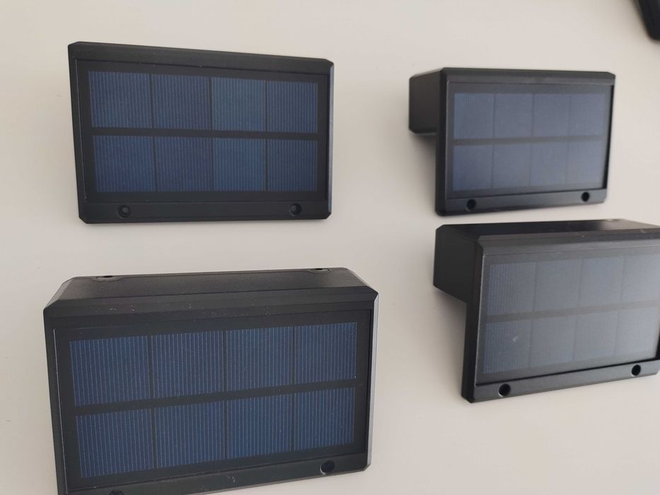 Kit 4 Focos Solares Super brilhantes com placa solar