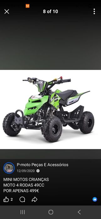 Moto quatro de criança