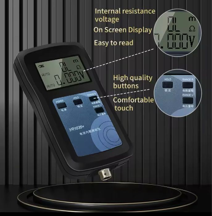 YR1035+ Тестер внутреннего сопротивления аккумуляторов