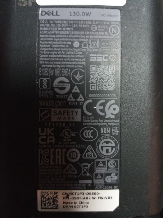 Електрошрот Dell Type C 130W ОРИГИНАЛ Блок питания живлення  з Європи