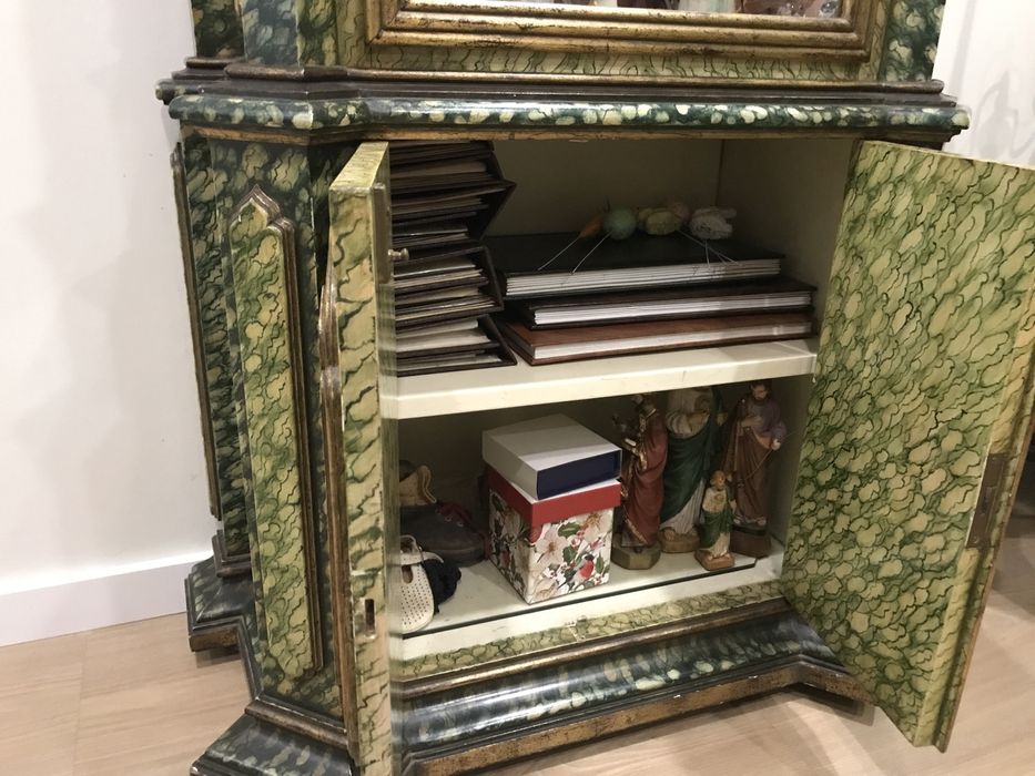 Oratório D. José / D. Maria madeira pintada