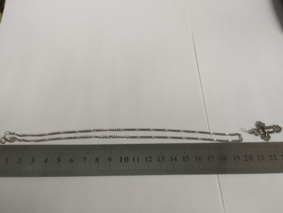 Срібний ланцюжок+ хрест 5,8 грам