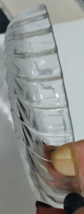 Taça/prato vintage em vidro trabalhado