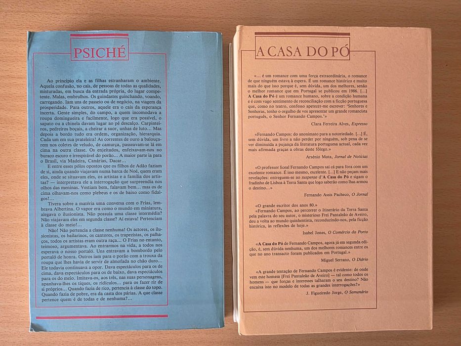 2 livros de Fernando Campos: "A Casa do Pó" e "Psiché"