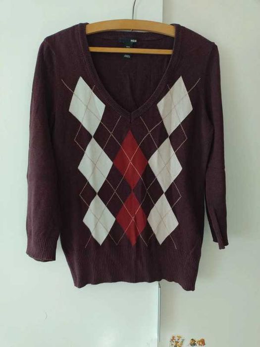 Bordowy sweter H&M rozm M