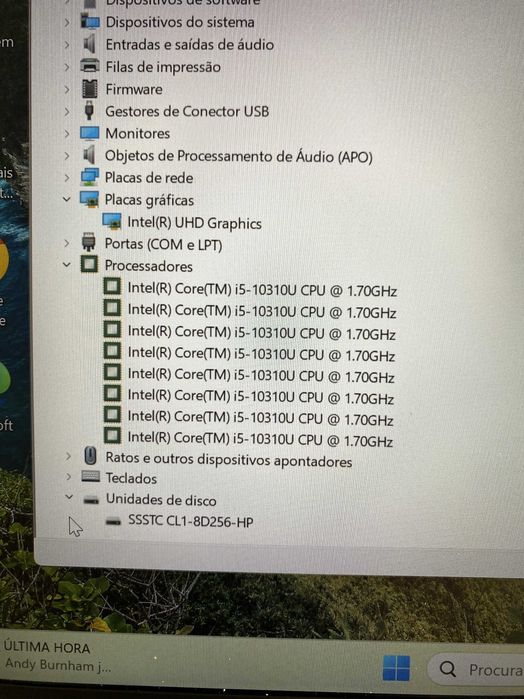 Portátil HP EliteBook 840 G7 | Intel i5 10ª Gen | 16GB RAM | SSD 256GB