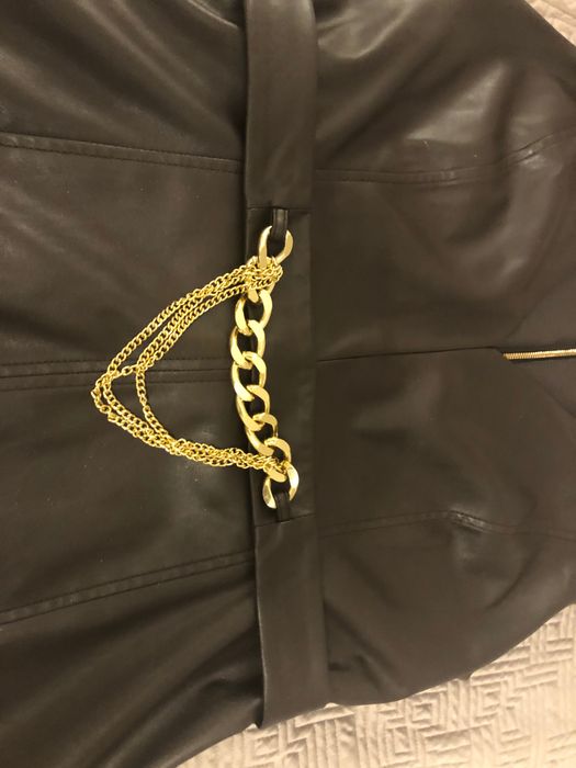 Sukienka Liu jo czekoladowy brąz nowa skora