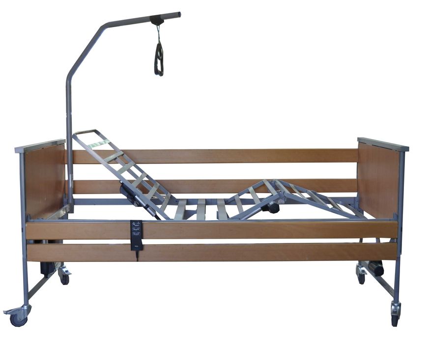 Łóżko rehabilitacyjne elektryczne NA PILOTA 100 x 200cm + WYSIĘGNIK