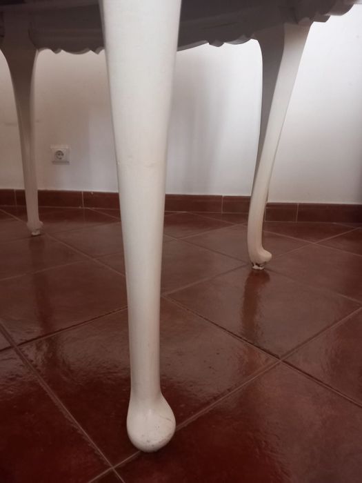 Mesa de jantar extensível Queen Anne 1,25/1,95 (rara e escassa)