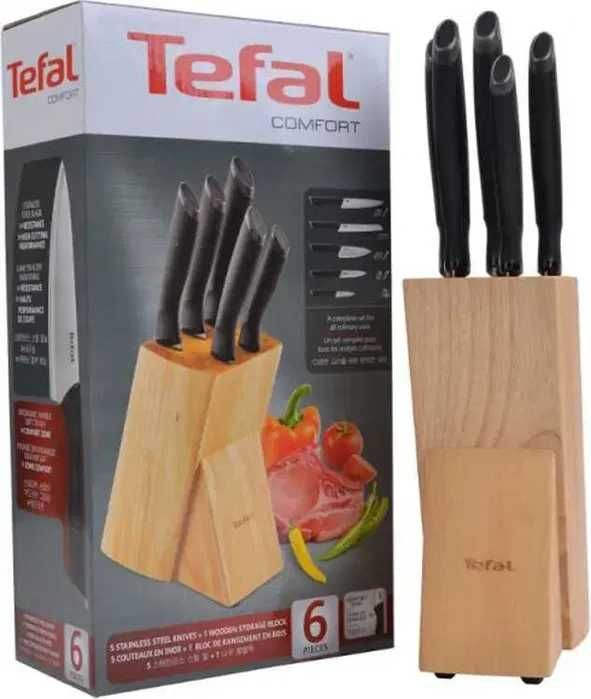 Набір ножів Tefal Comfort K221SA04 Набор ножей с подставкой • Новий