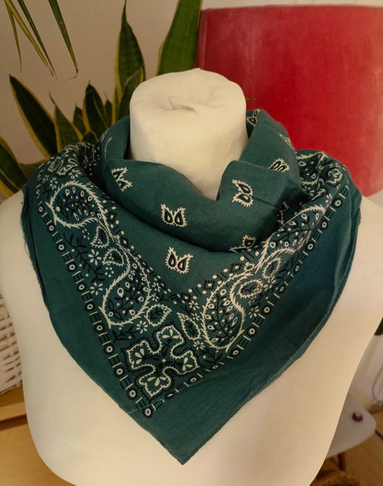 Chustka, chusteczka, bandana - made in USA, zielona