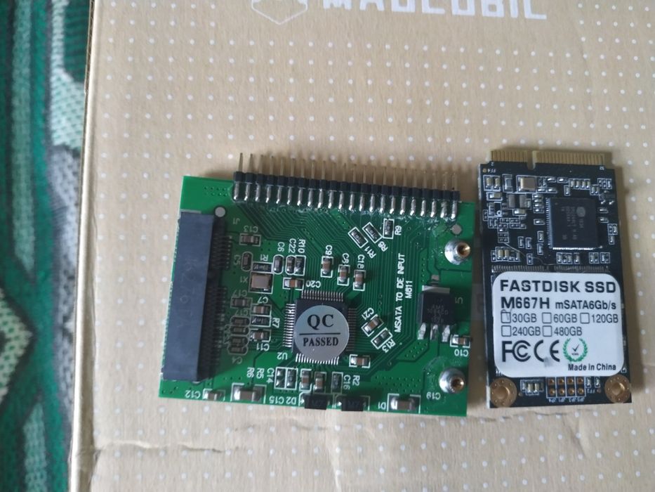 Для ноутбуку диск mSATA SSD + перехідник IDE