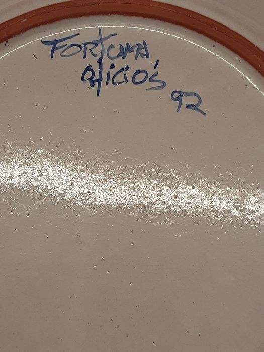 Prato da vila  de Palmela  assinado no tardoz  23 cm diâmetro