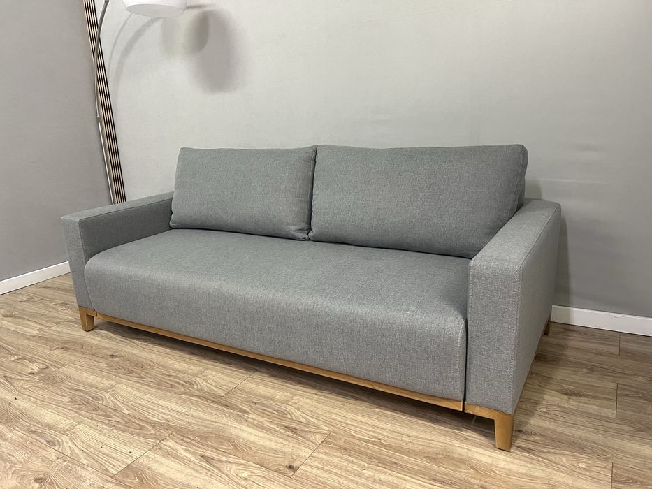 Piękna włoska kanapa porządna sofa szara poduchy rozkładana DOSTAWA !!