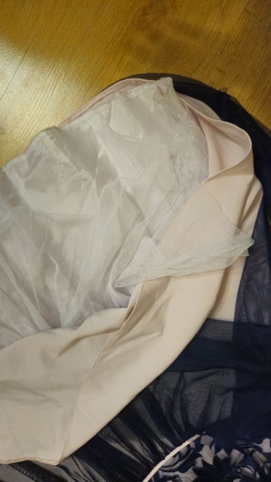 Sukienka granatowo rozowa