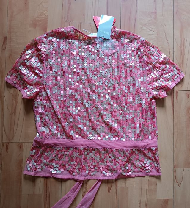 Indyjska nowa kamizelka Berkertex z cekinami  UK 14