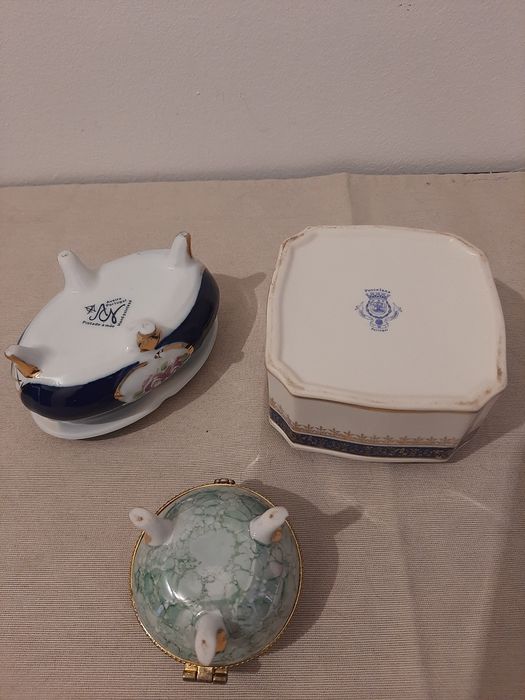 caixas antigas guarda jóias e guarda comprimidos Coimbra Aveiro faianç